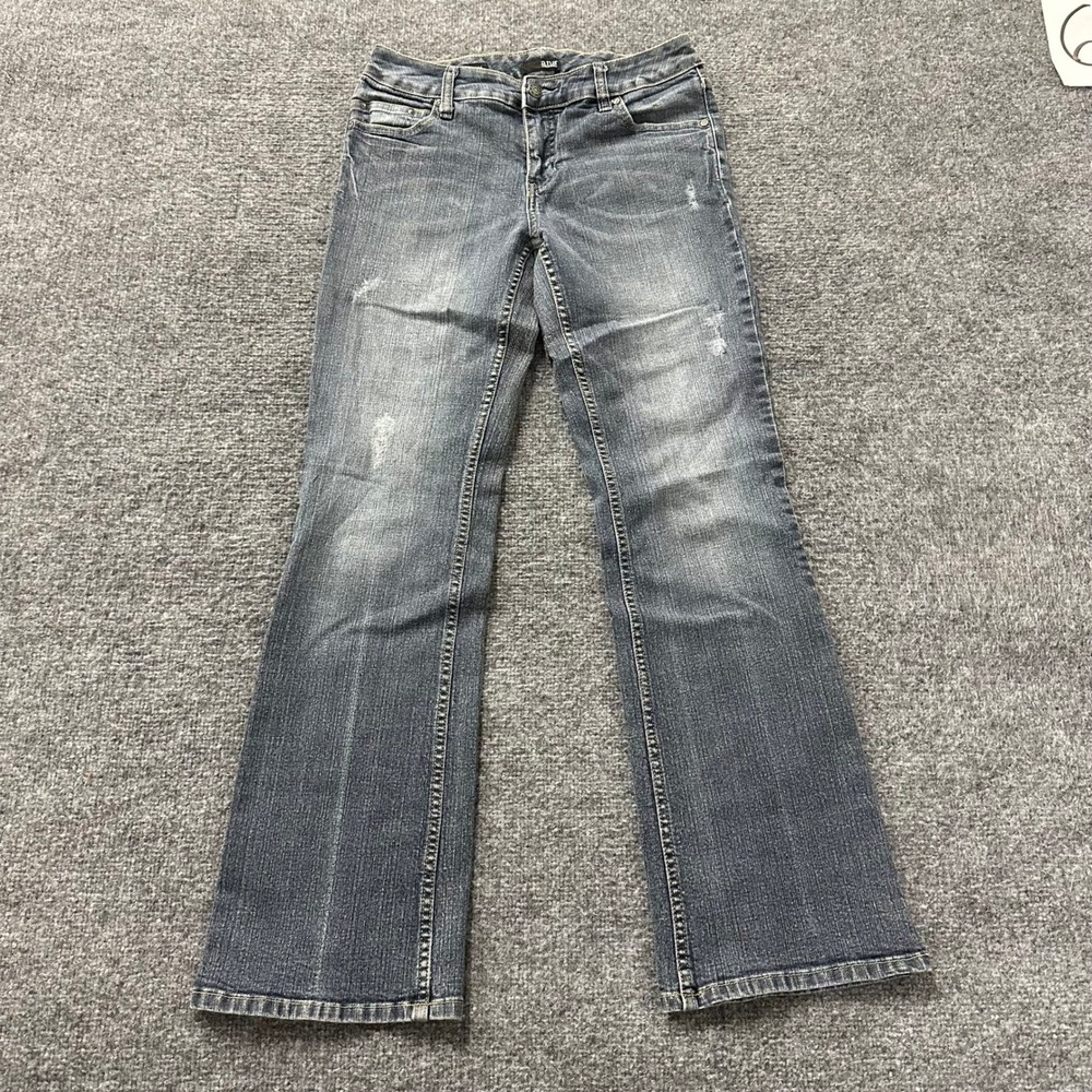 a.n.a Jeans Womens Size 6 Blue Modern Bootcut Distressed Stretch Denim Pants